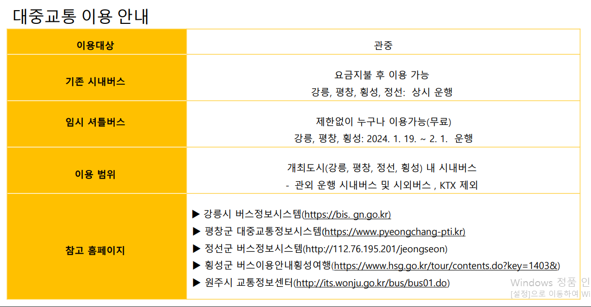 동계청소년올림픽대회 예매방법